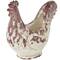 14" White & Rust Colored Rooster Planter
